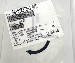 50-910373-3 B/C BEECHCRAFT DECAL- INSTRUCTION ENG COWLING