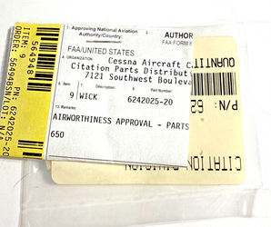 6242025-20 Cessna Wick NEW with 8130