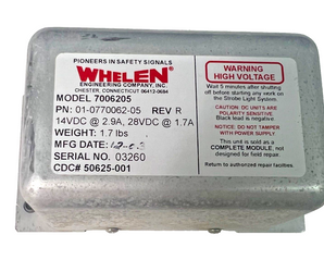 WHELEN 28 VDC Cirrus Strobe Power Supply 01-O770062-05