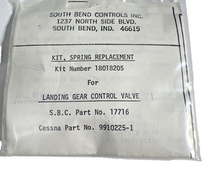 9910225-1 Cessna 402C Landing Gear Control Valve Spring Kit