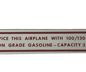 Cessna Aircraft Placard 0705023-10