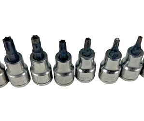 Blue Point Tamper Torx TX Male Bit 10 Piece Set  3/8" Drive T10 -T55