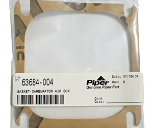 Piper 63684-004 Carb Air Box Gasket