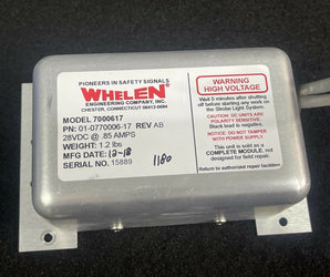 WHELEN 7000617 Strobe Power Supply  01-0770006-17