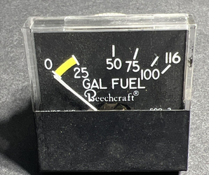 Beechcraft Jewell Fuel Gauge Panel P/N: 60-384034-7