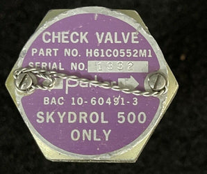 Skydrol Check Valve H61C0552M1