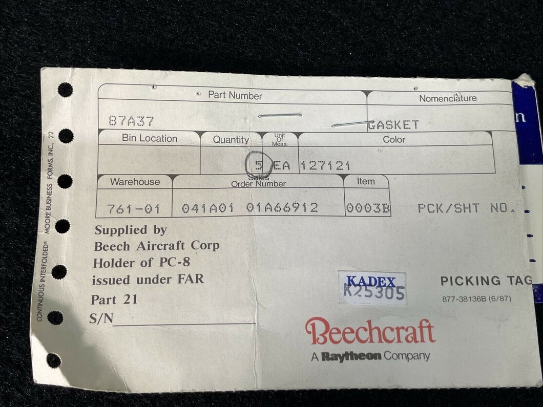 Beechcraft 87A37 Gasket  Janaero