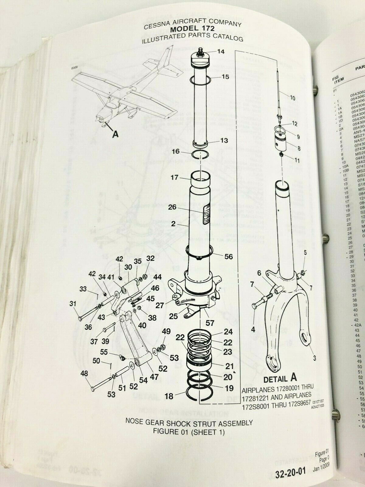 Cessna 172 R 172S Illustrated Parts Catalog Airplane Parts and Service