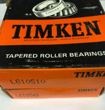 Load image into Gallery viewer, Timken Precision Bearing Set L610549 Cone L610510 Cup
