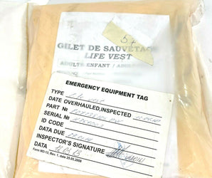 EAM Life Vest  Model KSE-35L8  PN P0723E105PW