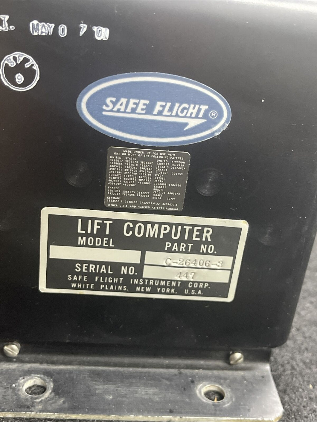 Safe Flight C-26406-3 Lift Computer