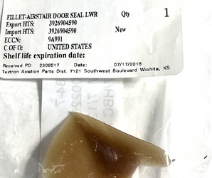 50-430184-7 BEECHCRAFT FILLET- AIRSTAIR DOOR SEAL LOWER