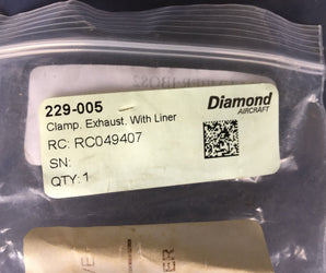 Diamond Aircraft Exhaust Clamp PN 299-005