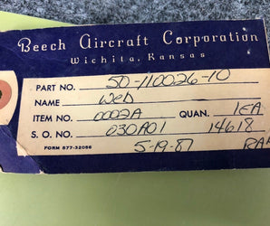 Beechcraft 50-110026-10 Web Rear Spar Outboard