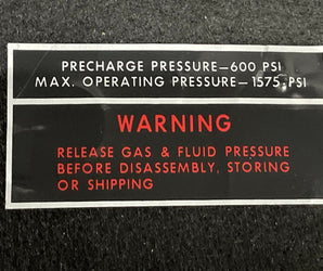 Beechcraft 123-580243-3 Placard