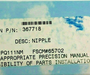 Precision 367718 Nipple Union Aviation