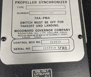 Woodward Propeller Synchronizer  213620B