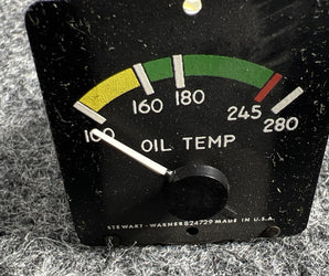 Piper Oil Temp Gauge Stewart Warner 12VDC