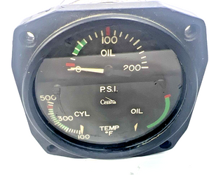 Cessna Three In One Engine Gauge CM2634L3